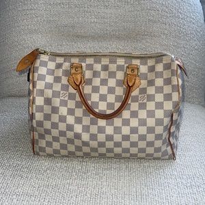 AUTHENTIC LOUIS VUITTON Damier Azur Speedy 30